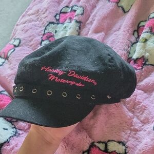 Harley-Davidson Black Hat with Pink Stitching